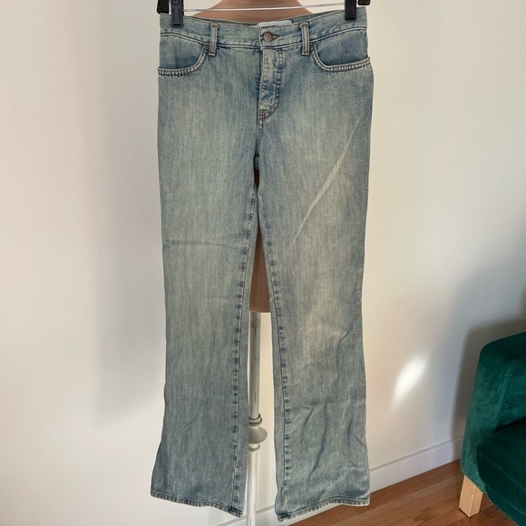 Moschino Vintage Y2K 2000s Mid Rise Light Wash Blue Bootcut Jeans EUC Size 26